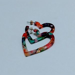 💥3/$12 Colorful Heart Earrings